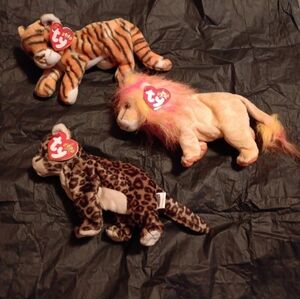 NWT TY BEANIE BABIES BUSHY, SNEAKY & INDIA